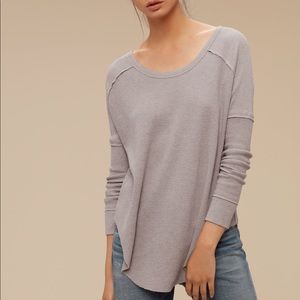 TNA Waffle Knit Adler Top